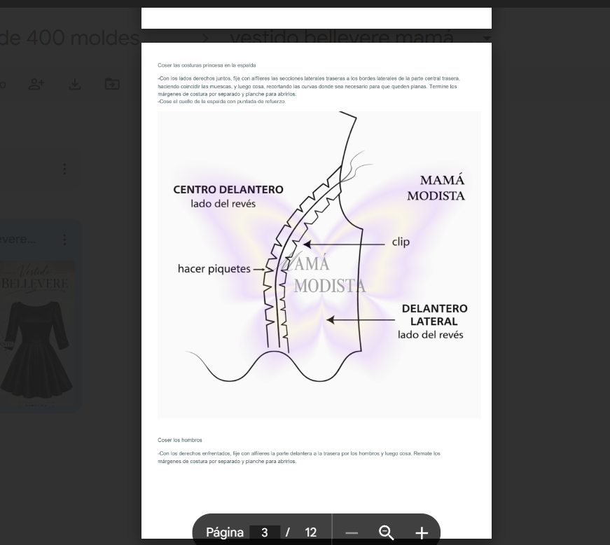 Molde Vestido Bellevere