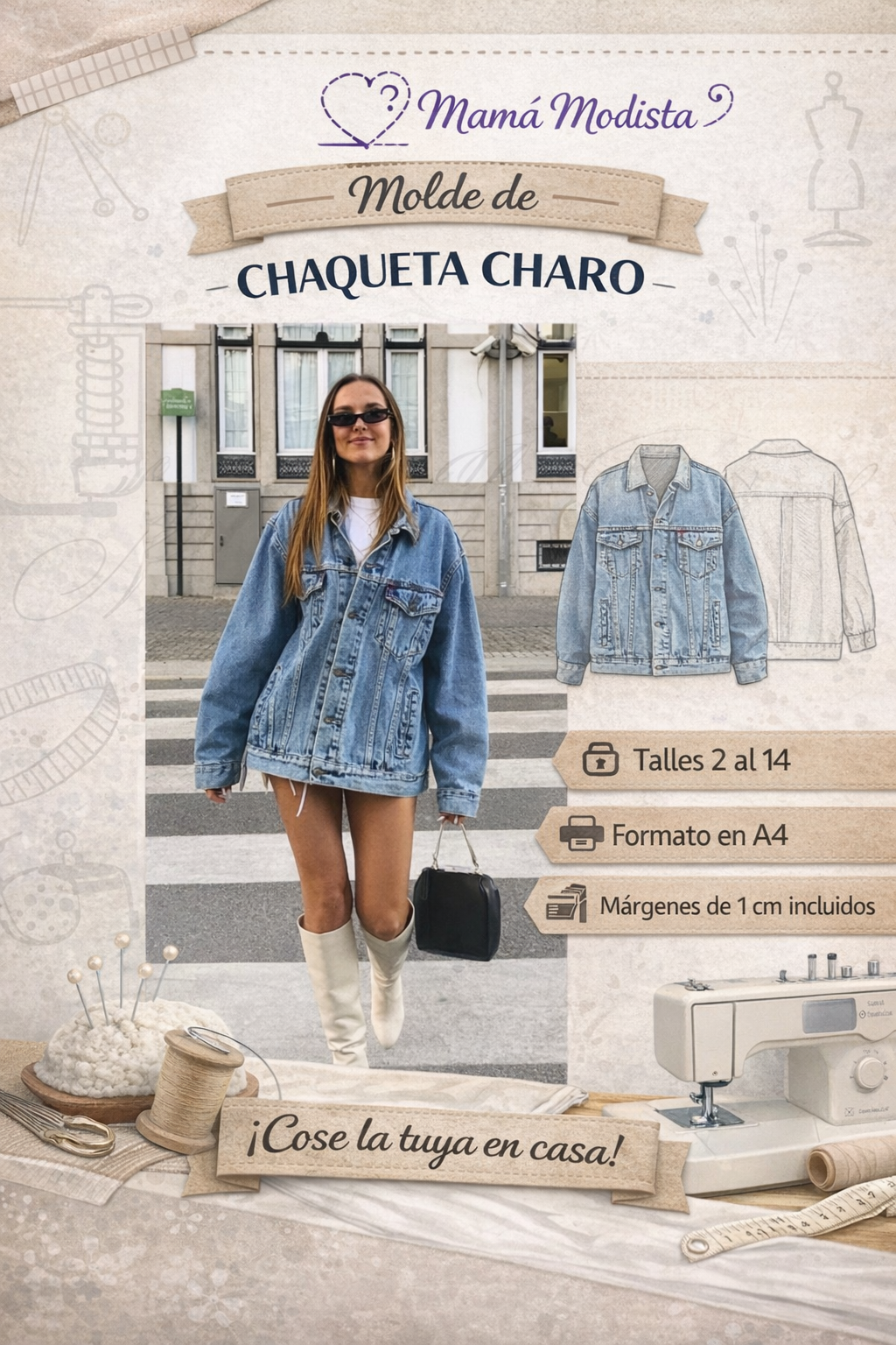 Molde Chaqueta De Jean